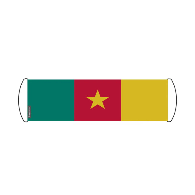 Bannière de défilement Drapeau Cameroun en Polyester - Pixelforma 