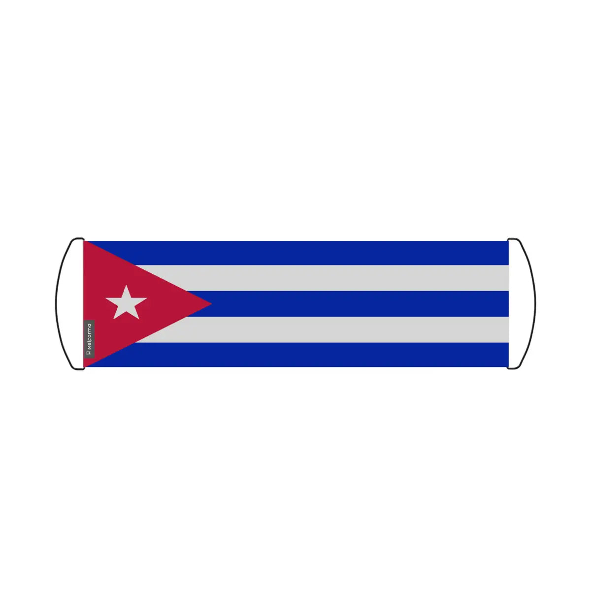 Bannière de défilement Drapeau Cuba en Polyester - Pixelforma 