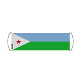 Bannière de défilement drapeau djibouti en polyester - pixelforma