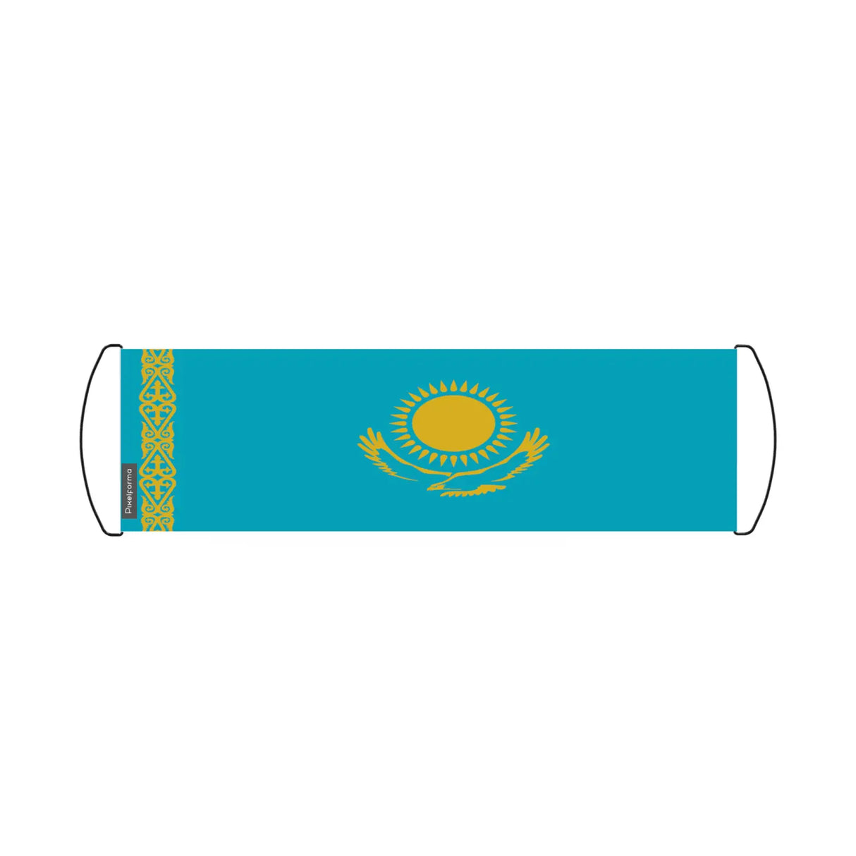 Bannière de défilement drapeau du kazakhstan en polyester - pixelforma
