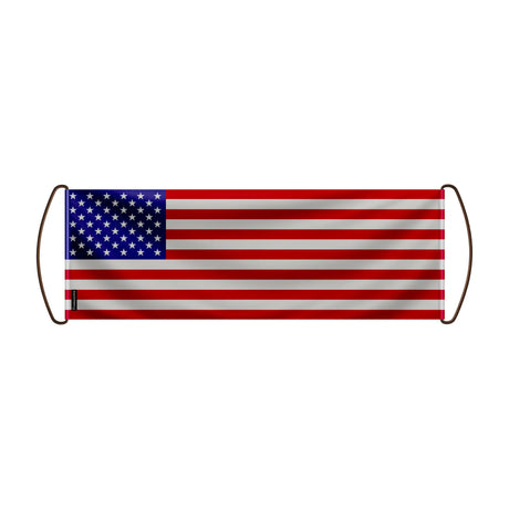 Bannière de défilement drapeau états-unis en polyester