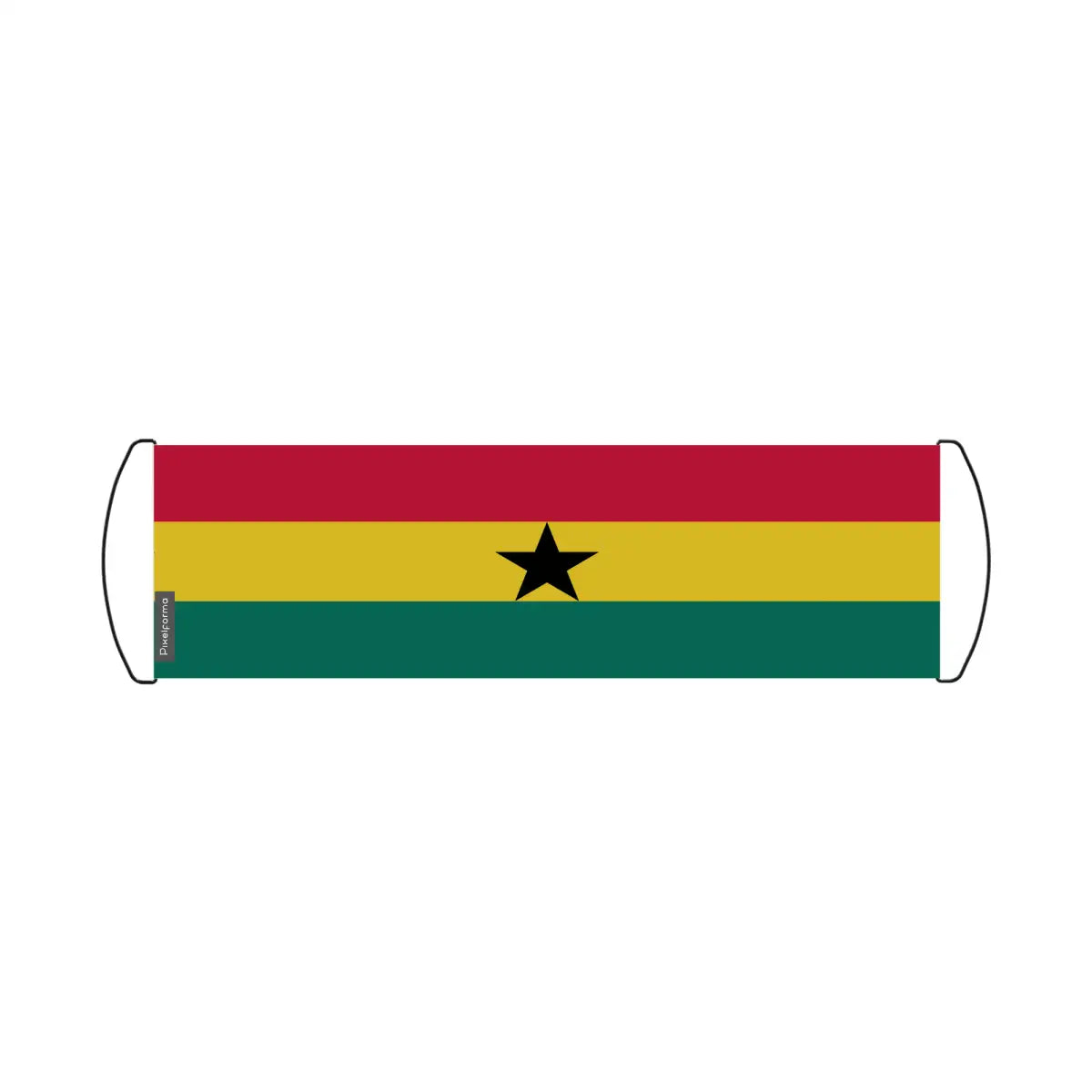 Bannière de défilement Drapeau Ghana en Polyester - Pixelforma 