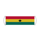 Bannière de défilement Drapeau Ghana en Polyester - Pixelforma 