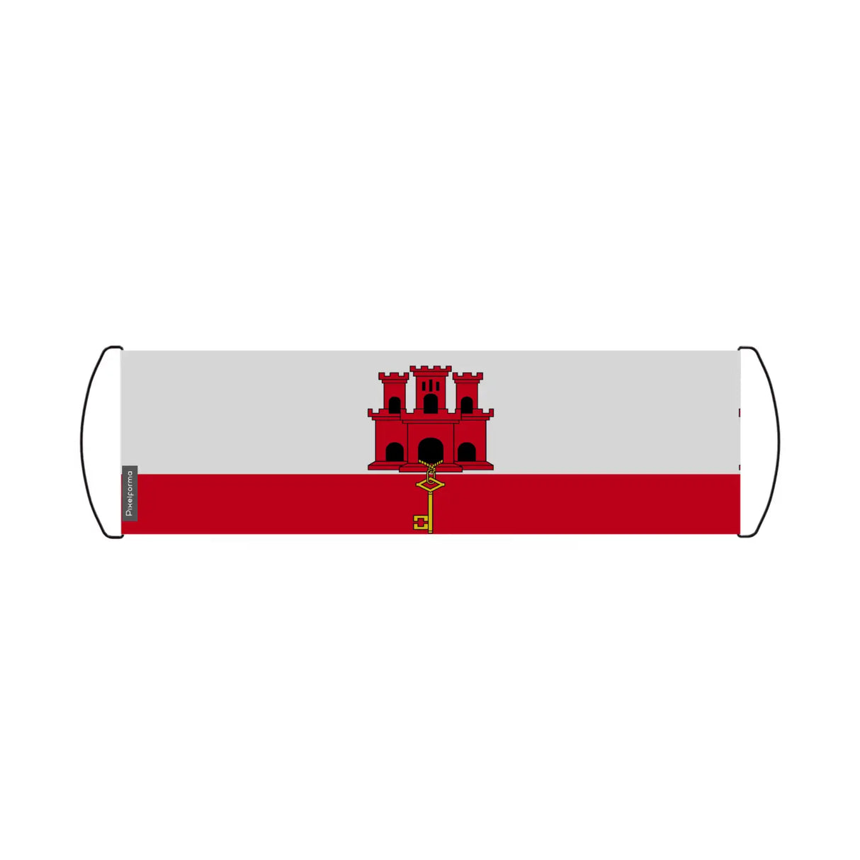 Bannière de défilement drapeau gibraltar en polyester - pixelforma