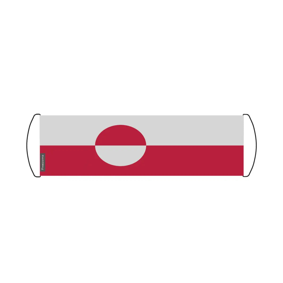 Bannière de défilement drapeau groenland en polyester - pixelforma
