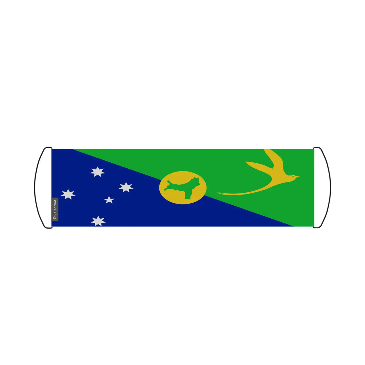 Bannière de défilement drapeau île christmas en polyester - pixelforma