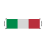 Bannière de défilement drapeau italie en polyester - pixelforma