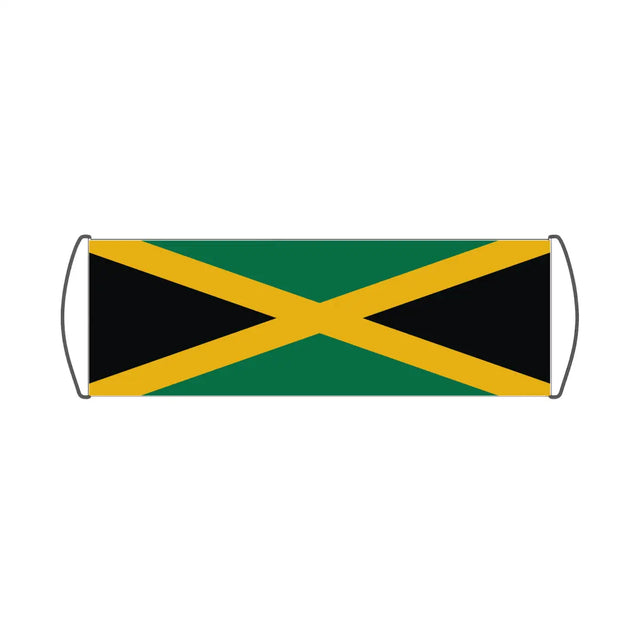 Bannière de défilement Drapeau Jamaïque en Polyester - Pixelforma 