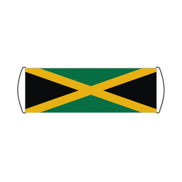 Bannière de défilement drapeau jamaïque en polyester - pixelforma