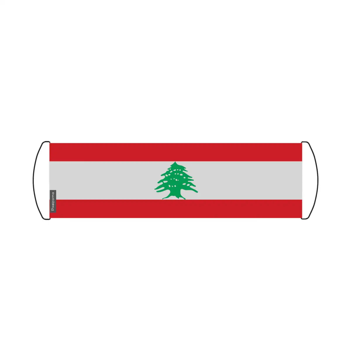 Bannière de défilement Drapeau Liban en Polyester - Pixelforma 