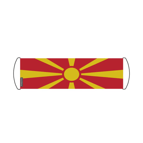 Bannière de défilement drapeau macédoine du nord en polyester - pixelforma