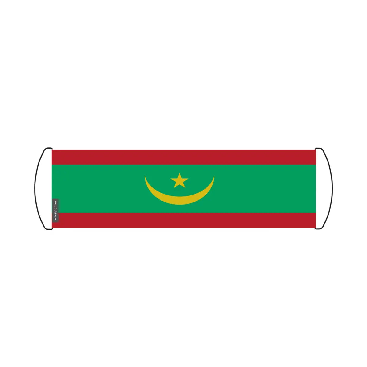 Bannière de défilement Drapeau Mauritanie en Polyester - Pixelforma 