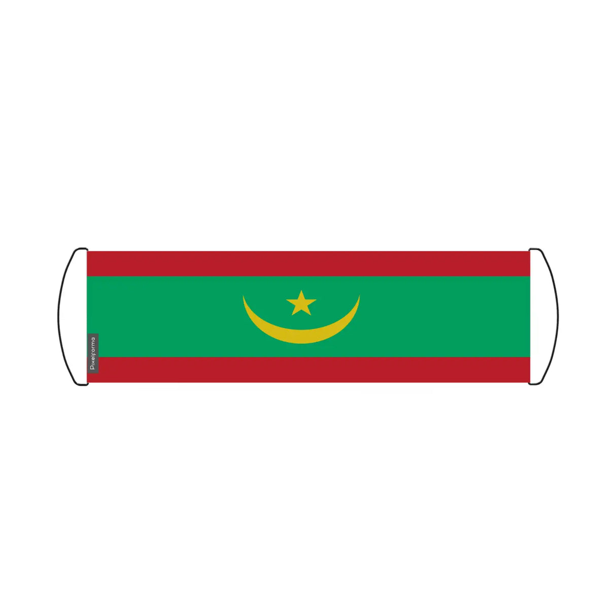 Bannière de défilement drapeau mauritanie en polyester - pixelforma