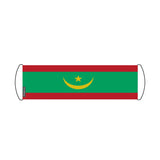 Bannière de défilement drapeau mauritanie en polyester - pixelforma