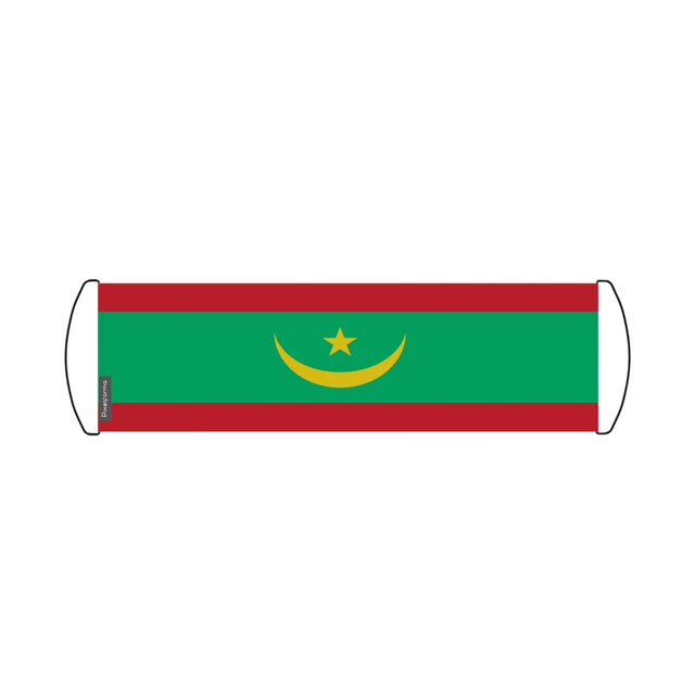 Bannière de défilement drapeau mauritanie en polyester - pixelforma
