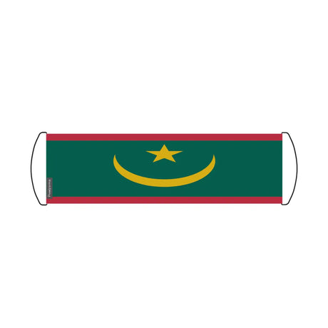 Bannière de défilement drapeau de mauritanie en polyester - pixelforma