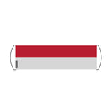 Bannière de défilement drapeau monaco en polyester - pixelforma