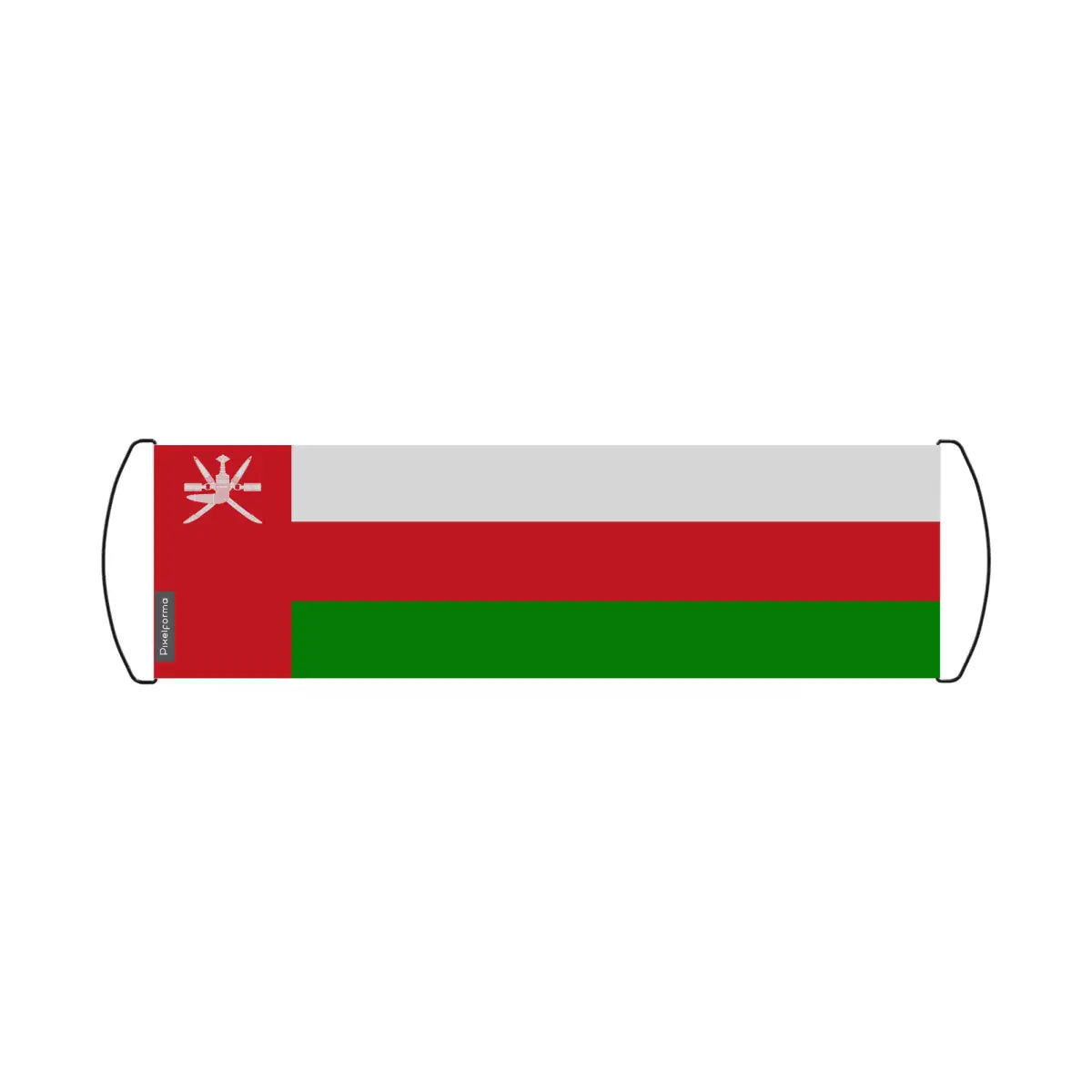 Bannière de défilement Drapeau Oman en Polyester - Pixelforma 