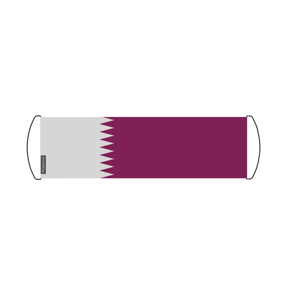 Bannière de défilement Drapeau Qatar en Polyester - Pixelforma 