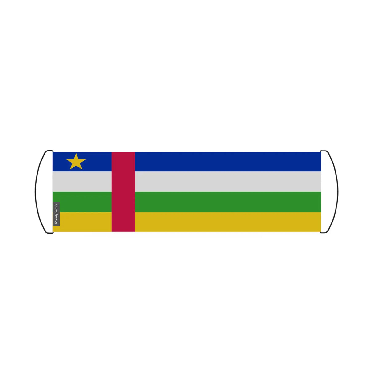 Bannière de défilement drapeau république centrafricaine en polyester - pixelforma