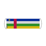 Bannière de défilement drapeau république centrafricaine en polyester - pixelforma