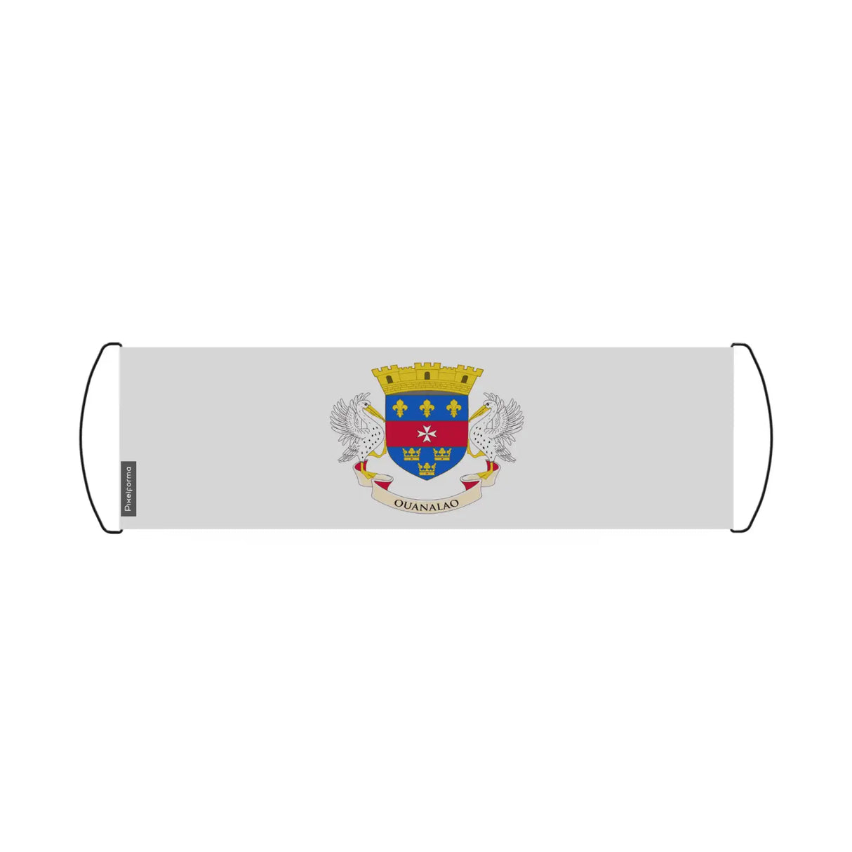 Bannière de défilement drapeau saint-barthélemy en polyester - pixelforma