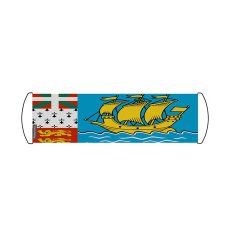 Bannière de défilement drapeau saint-pierre-et-miquelon en polyester - pixelforma