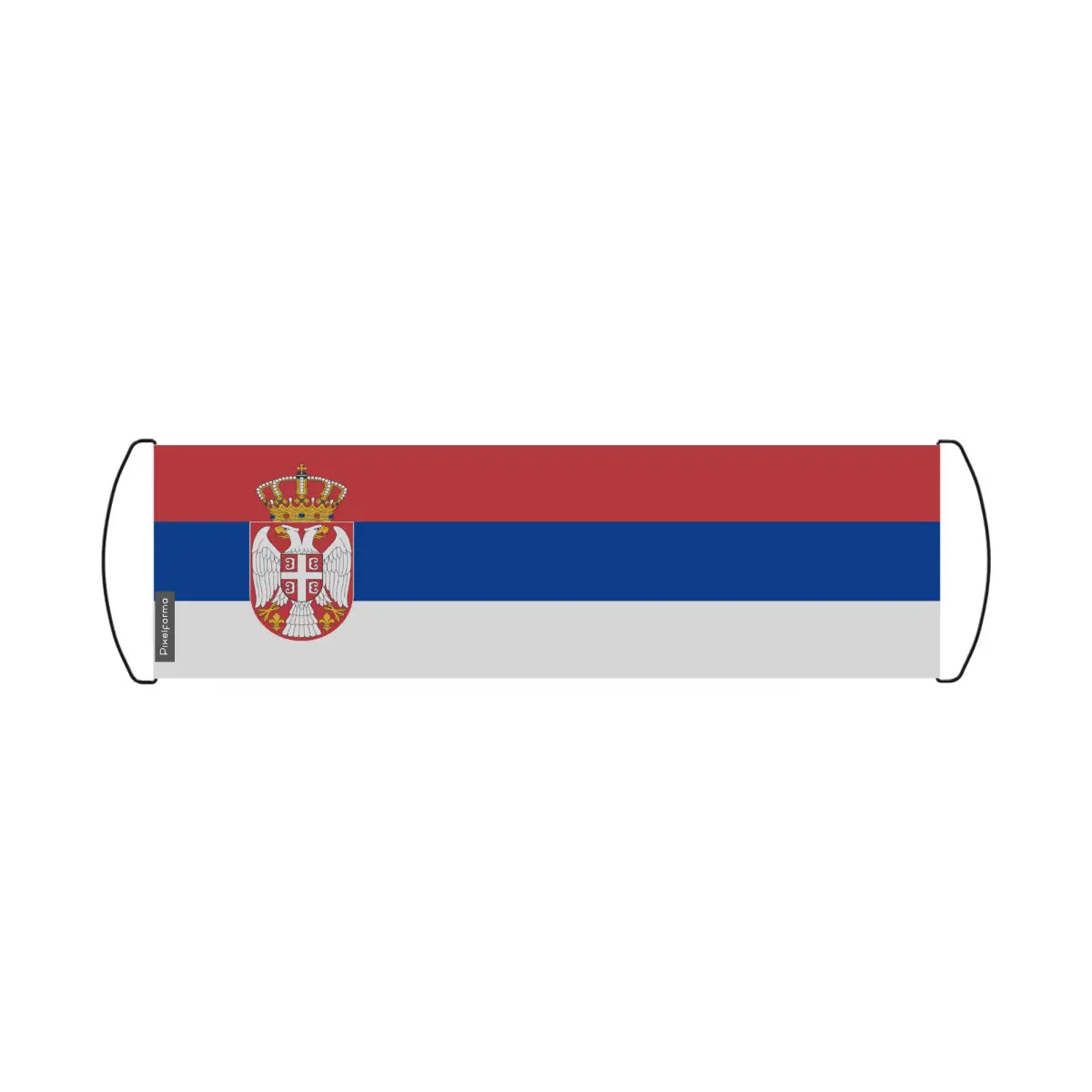 Bannière de défilement drapeau serbie en polyester - pixelforma