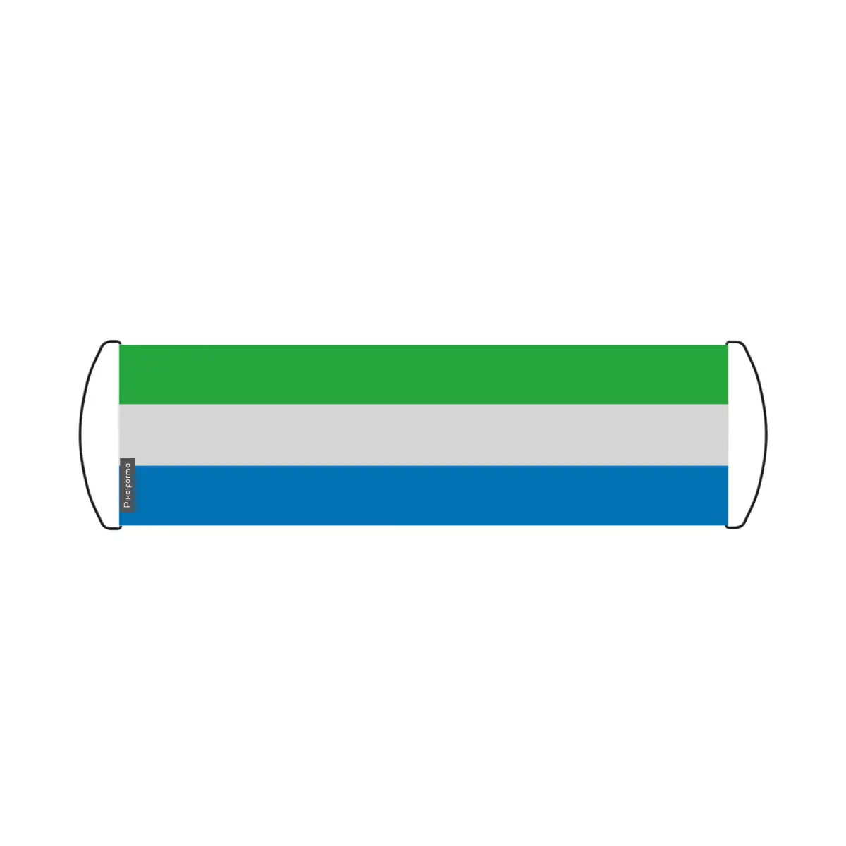 Bannière de défilement Drapeau Sierra Leone en Polyester - Pixelforma 