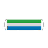 Bannière de défilement Drapeau Sierra Leone en Polyester - Pixelforma 