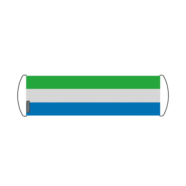 Bannière de défilement Drapeau Sierra Leone en Polyester - Pixelforma 