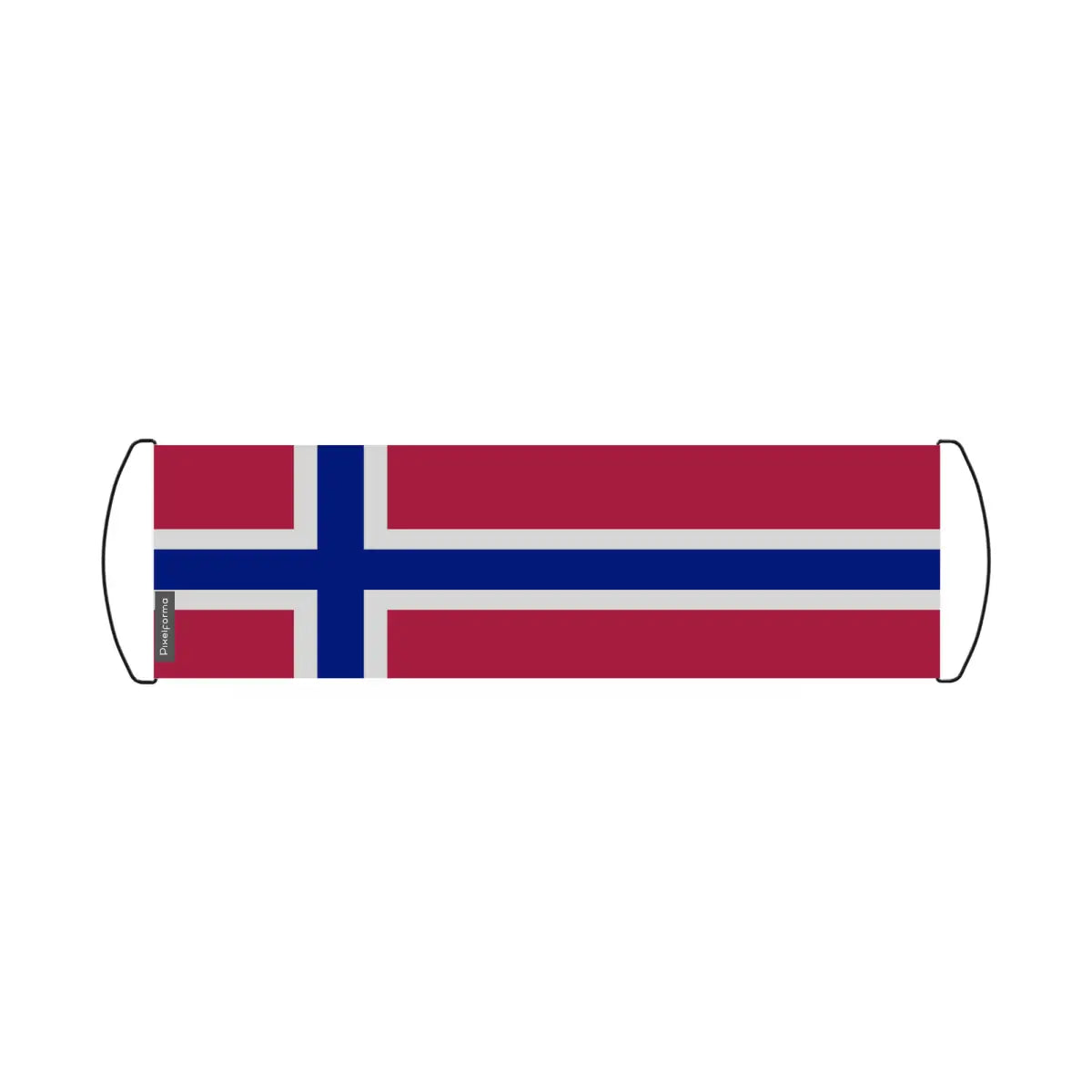 Bannière de défilement Drapeau Svalbard et de Jan Mayen en Polyester - Pixelforma 