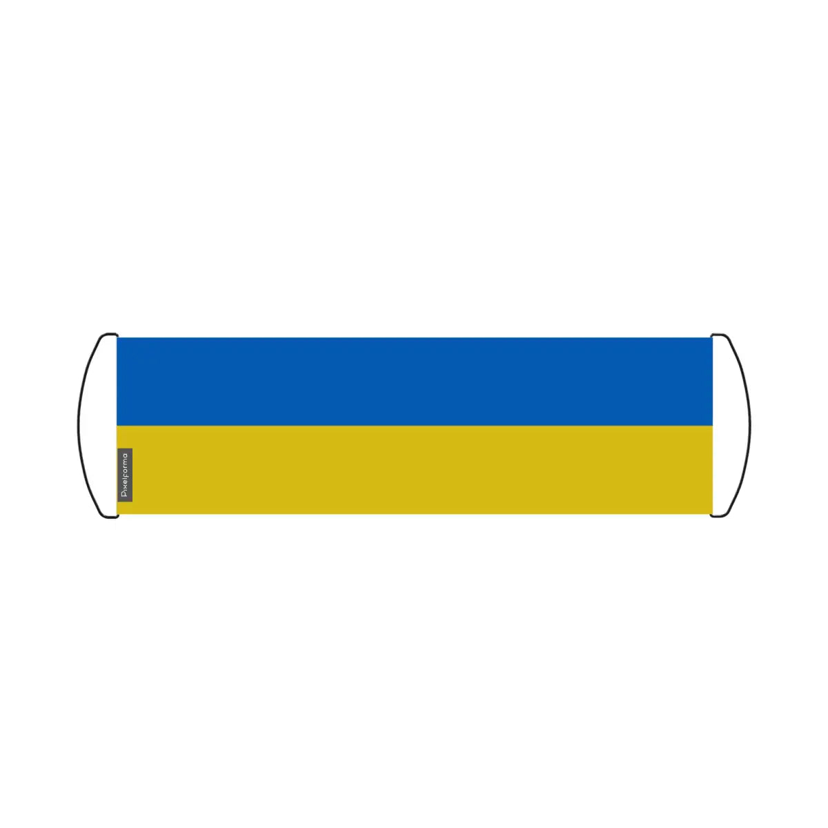 Bannière de défilement Drapeau Ukraine en Polyester - Pixelforma 