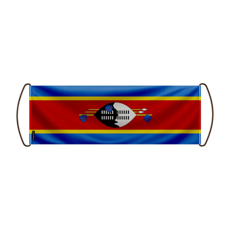 Bannière de défilement eswatini en polyester à main