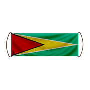 Bannière de défilement guyana en polyester à main