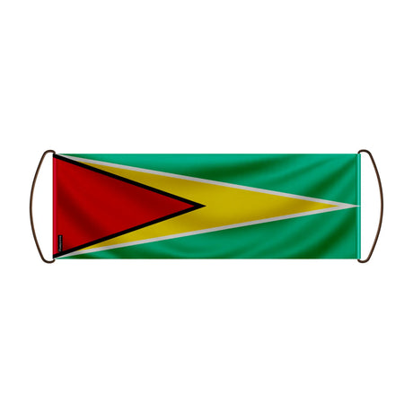 Bannière de défilement guyana en polyester à main