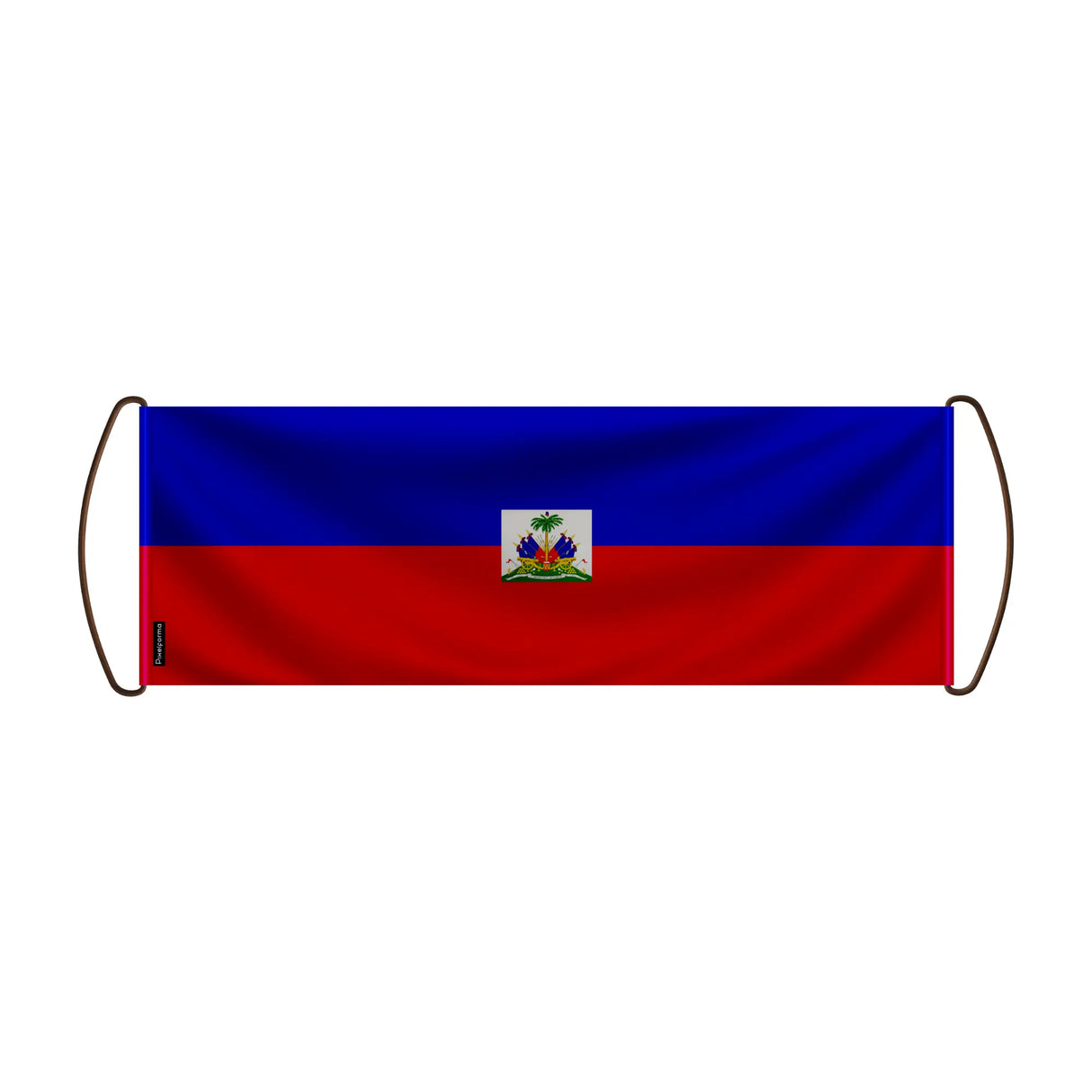 Bannière de défilement haïti en polyester à main