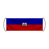 Bannière de défilement haïti en polyester à main