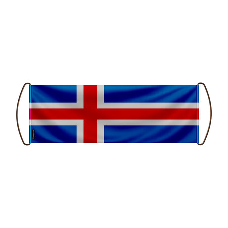 Bannière de défilement islande en polyester à main