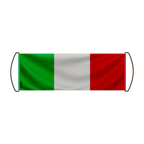 Bannière de défilement italie en polyester à main