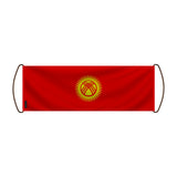 Bannière de défilement kirghizistan en polyester main