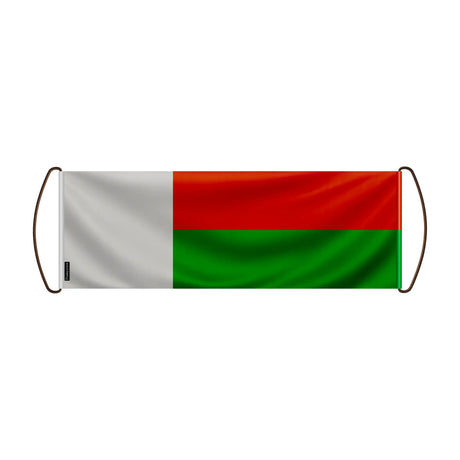 Bannière de défilement madagascar en polyester à main
