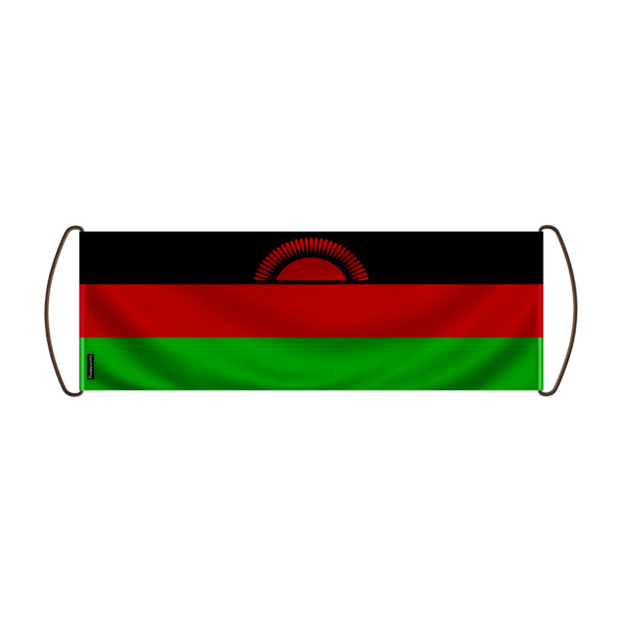 Bannière de défilement malawi en polyester à main