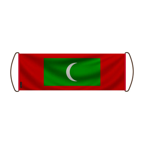 Bannière de défilement maldives en polyester à main