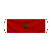 Bannière de défilement maroc en polyester à main festive
