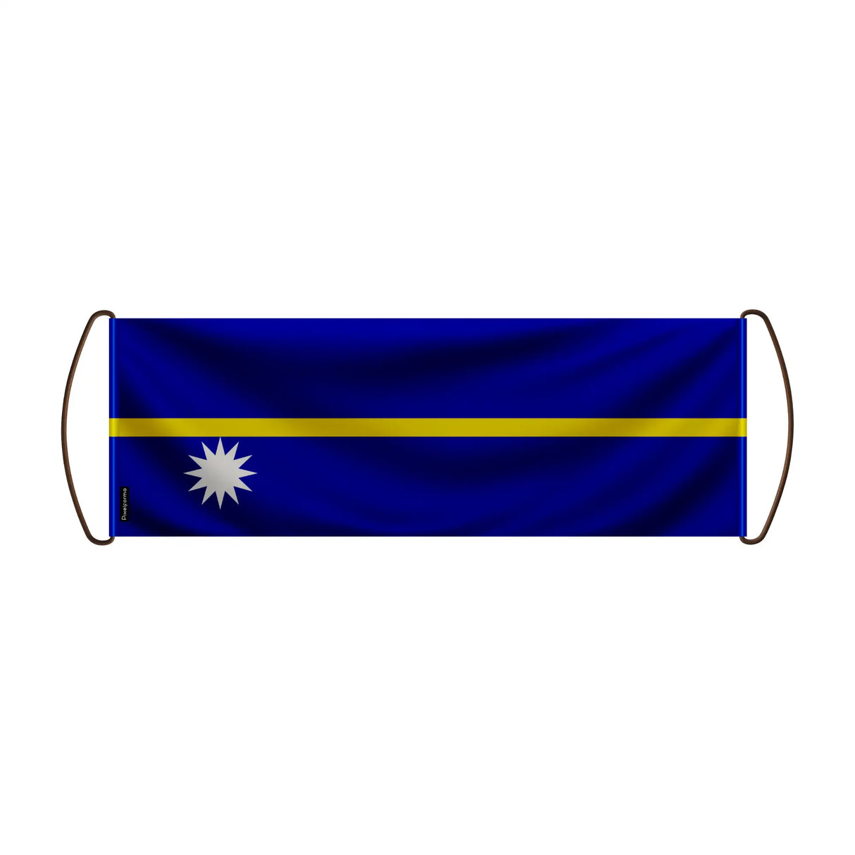Bannière de défilement nauru en polyester poignée main