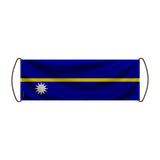 Bannière de défilement nauru en polyester poignée main