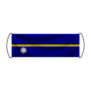 Bannière de défilement nauru en polyester poignée main