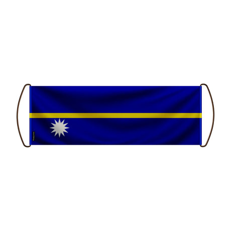 Bannière de défilement nauru en polyester poignée main