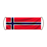 Bannière de défilement norvège en polyester à main